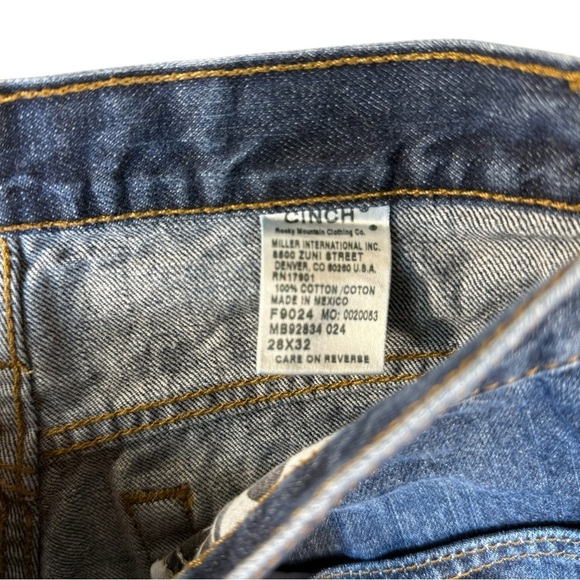 Cinch Darker Blue Denim Blue Jeans Men's Size 28 - Picture 2 of 6
